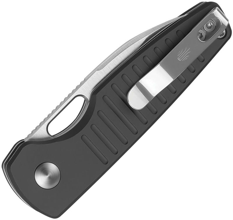Kizer Parakeet Button Lock BlkAL Folding Knife [V2706A4]