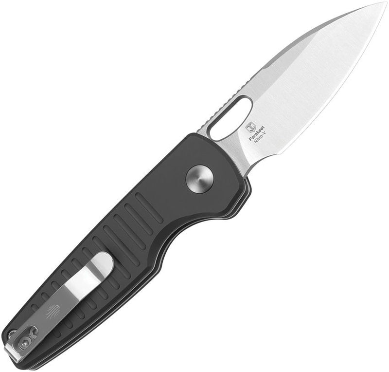 Kizer Parakeet Button Lock BlkAL Folding Knife [V2706A4]