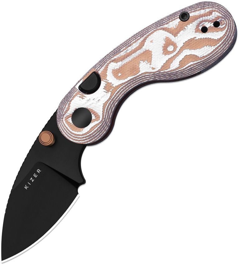 Kizer Microbe Button Linerlock Cop Folding Knife [V2742A12]