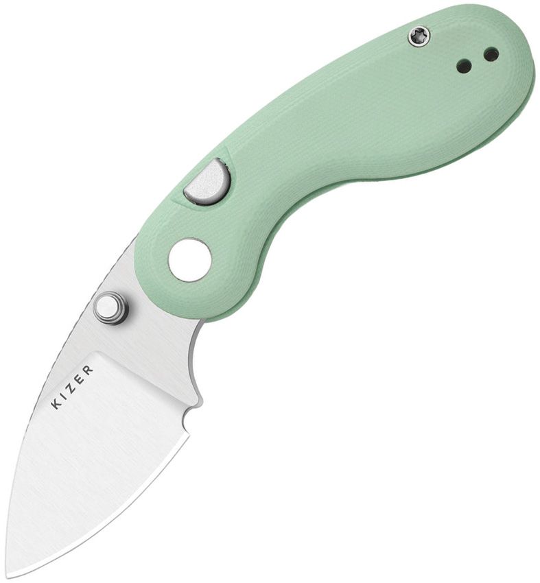 Kizer Microbe Button Linerlock Grn Folding Knife [V2742A4]