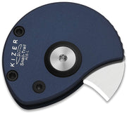 Kizer Snail-trail Blue Aluminum (0.42" Satin AEB-L) Folding Knife [V2757A2] - product view 2