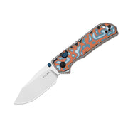 Kizer Nice Guy AEB-L Clip Point Vortex Micarta Button Liner Lock Folding Knife [V3011BCA2] - product view 3