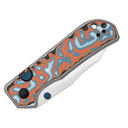 Kizer Nice Guy AEB-L Clip Point Vortex Micarta Button Liner Lock Folding Knife [V3011BCA2] - product view 5