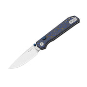 Kizer Begleiter 2.9 Blue vortex pattern micarta (2.97" Satin BD1N) Folding Knife [V3458.2BDA1] - product view 5
