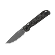 Kizer Begleiter 2.9 Black & White vortex pattern micarta (2.97" Gray PVD Coating & Stonewashed BD1N) Folding Knife [V3458.2BDA2] - product view 5