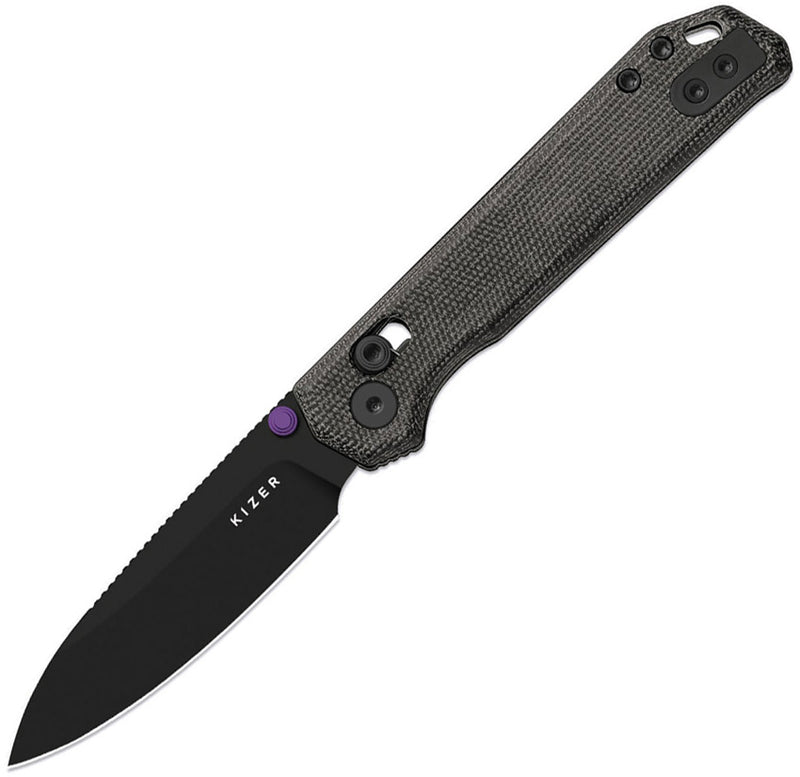 Kizer Begleiter 2.9 Black Norplex UltreX™ Micarta (2.97" Black PVD Coating BD1N) Folding Knife [V3458.2CDA1] - product view 1