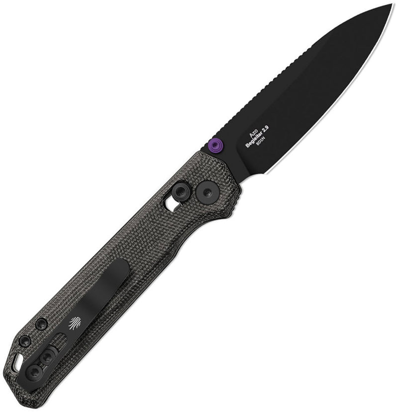 Kizer Begleiter 2.9 Black Norplex UltreX™ Micarta (2.97" Black PVD Coating BD1N) Folding Knife [V3458.2CDA1] - product view 3