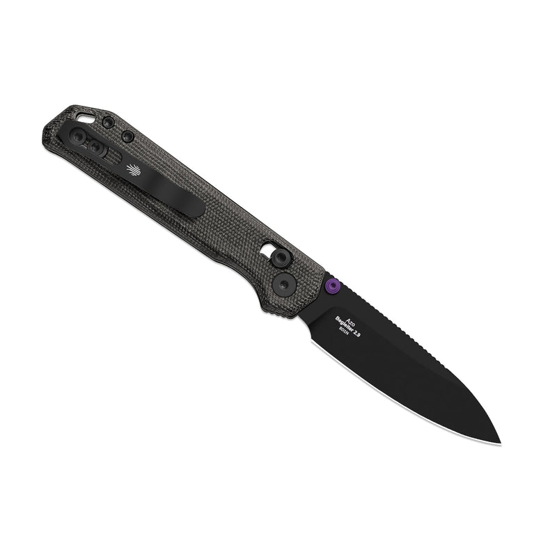Kizer Begleiter 2.9 Black Norplex UltreX™ Micarta (2.97" Black PVD Coating BD1N) Folding Knife [V3458.2CDA1] - product view 6