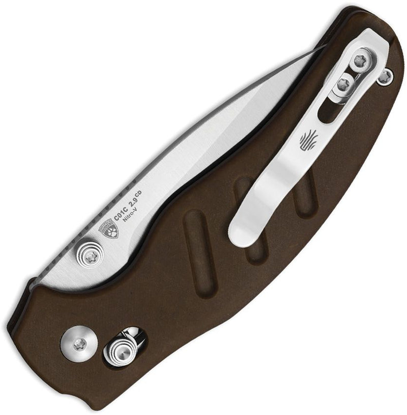 Kizer C01C 2.9 Clutch Lock Brown Folding Knife [V3488.29CDA1]