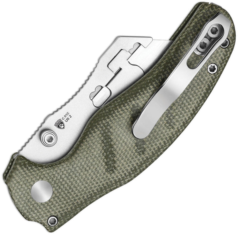 Kizer C01C Uti 2 Green Micarta 5Cr15MoV Utility Knife [V348829JNA1] - product view 2