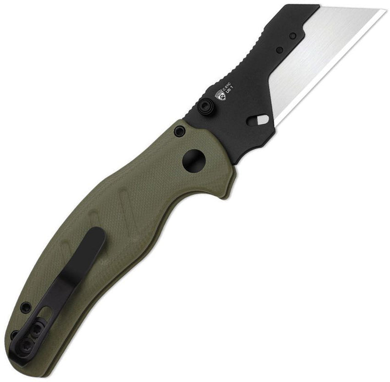 Kizer C01C Uti 1 Button Lock Grn Folding Knife [V3488.29JSA2]