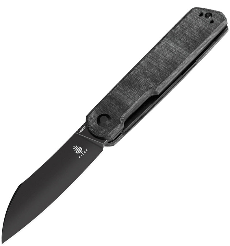 Kizer Klipper Black Micarta (3.13" 154CM stainless) Folding Knife [ V3580C2] - product view 1
