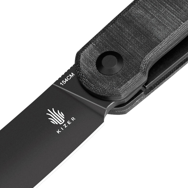 Kizer Klipper Black Micarta (3.13" 154CM stainless) Folding Knife [ V3580C2] - product view 6