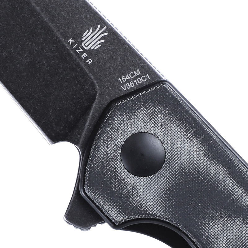Kizer LP Black Micarta (3.25" 154CM stainless) Folding Knife [V3610C1] - product view 6