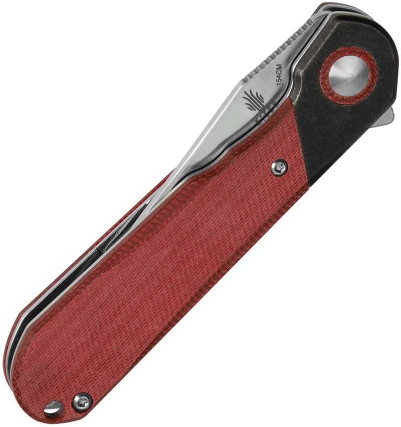 Kizer Comet Red Micarta (2.88" 154CM stainless) Folding Knife [KIV3614C4] - product view 5