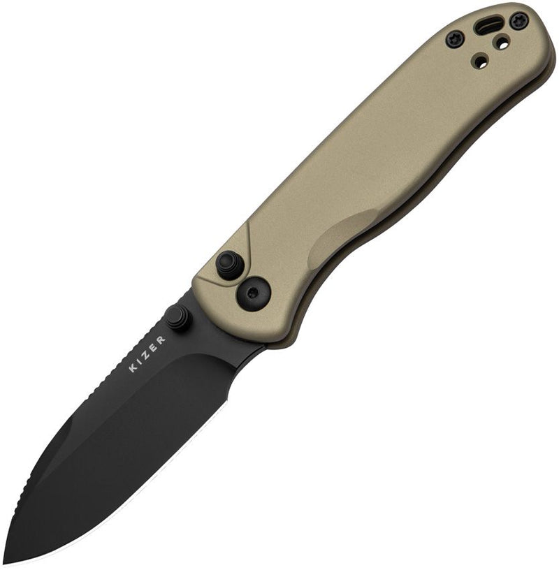 Kizer Drop Bear 2 Button Lock Folding Knife [V3619.2CD1]