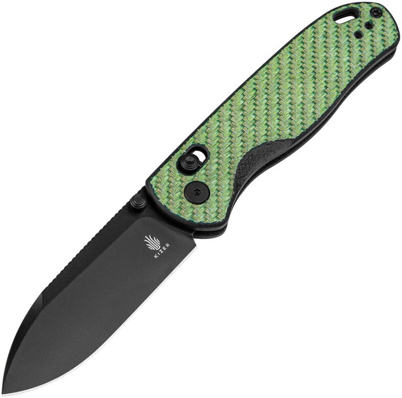 Kizer Drop Bear Clutch Lock CF Folding Knife [V3641A4]