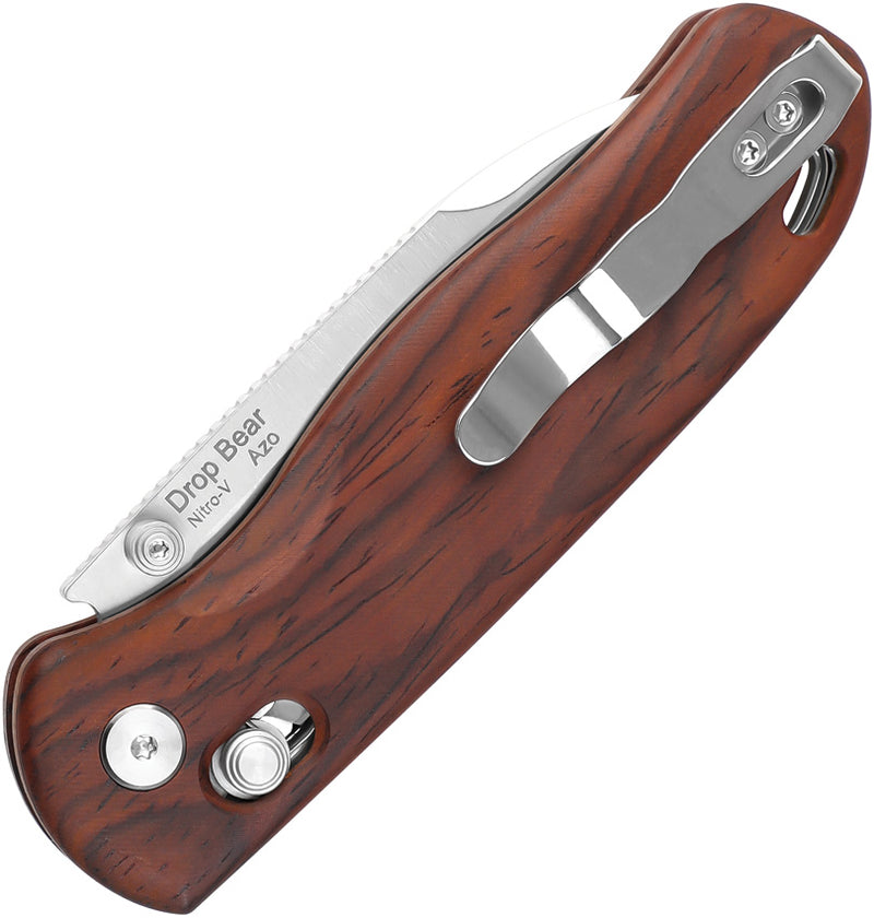 Kizer Drop Bear Clutch Lock Rosewd Rosewood (3.00" Nitro V steel) Folding Knife [V3641A6] - product view 2