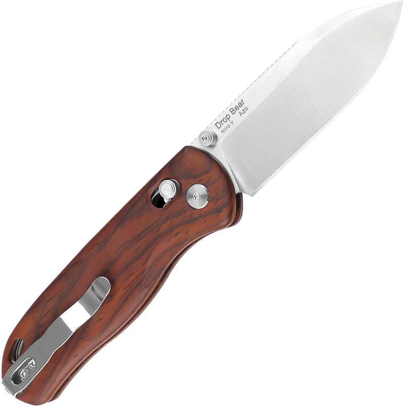 Kizer Drop Bear Clutch Lock Rosewd Rosewood (3.00" Nitro V steel) Folding Knife [V3641A6] - product view 3