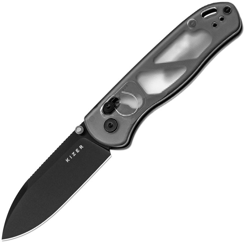 Kizer Drop Bear Clutch Lock Clear Folding Knife [V3619A9]