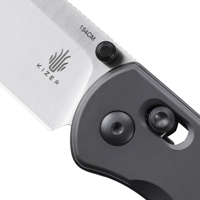 Kizer Drop Bear® Gunmetal Aluminum 154CM Folding Knife [V3619C1] - product view 6