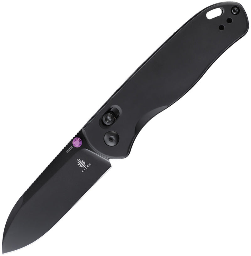 Kizer Drop Bear Black Aluminum (2.97" 154CM) Folding Knife [V3619C2] - product view 1