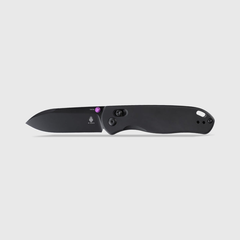 Kizer Drop Bear Black Aluminum (2.97" 154CM) Folding Knife [V3619C2] - product view 7