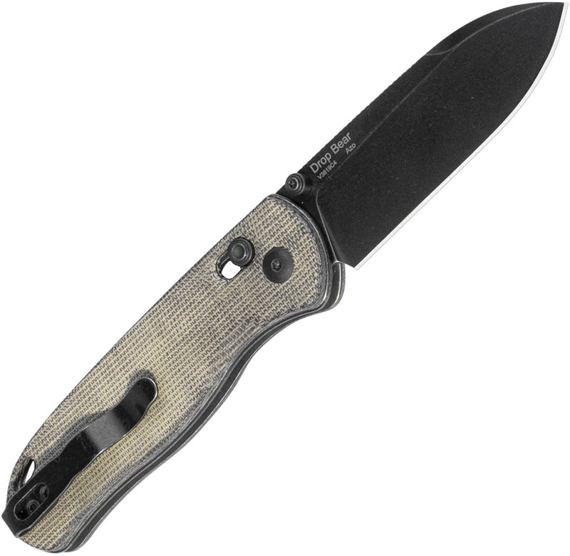 Kizer Drop Bear Green Micarta (2.99" 154CM) Folding Knife [ V3619C4] - product view 4