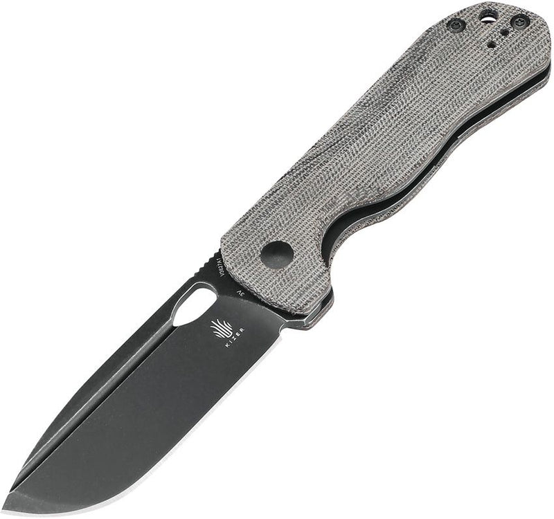 Kizer Bugai Linerlock Micarta Folding Knife [V3627A1]
