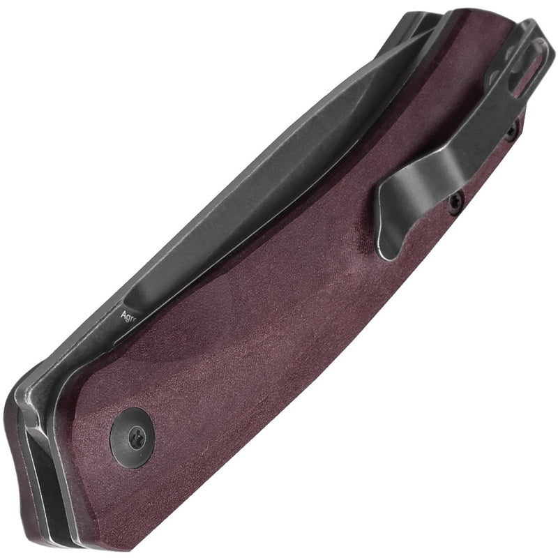 Kizer Agressor 154CM Burgundy Richlite Linerlock [V3629A1] - product view 2