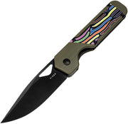 Kizer Militaw multicolored Stylish Olive Green & Party Steamers G10 (3.36" Nitro-V) Folding Knife [V3634A3] - product view 1