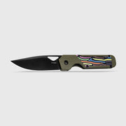 Kizer Militaw multicolored Stylish Olive Green & Party Steamers G10 (3.36" Nitro-V) Folding Knife [V3634A3] - product view 6