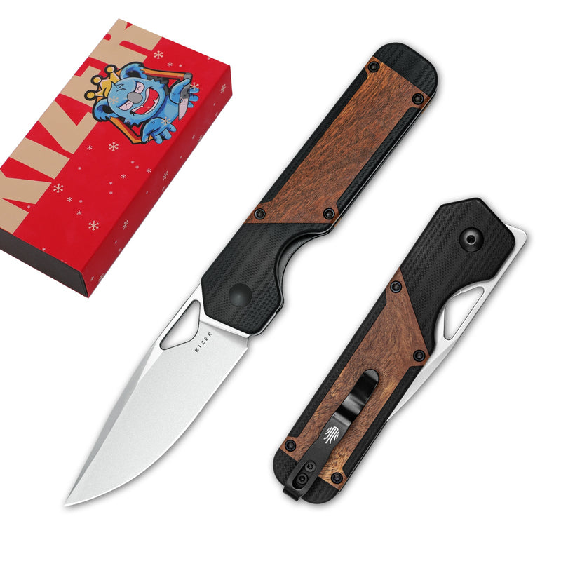 Kizer Militaw Black G10+Mkuruti (3.36" 154CM) Folding Knife [V3634C2] - product view 7