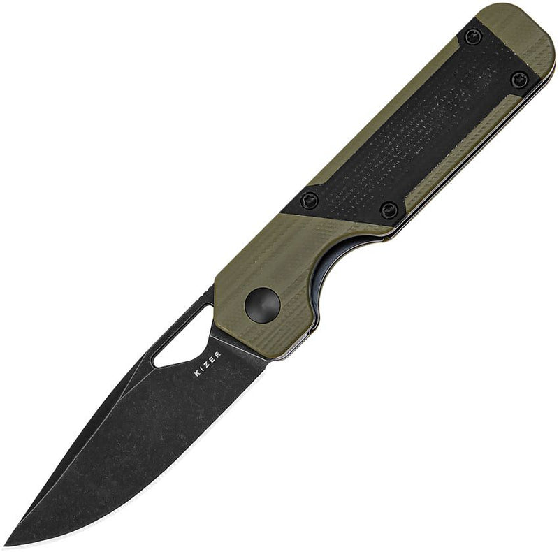 Kizer Mini Militaw Framelock Green Folding Knife [V3634SA5]