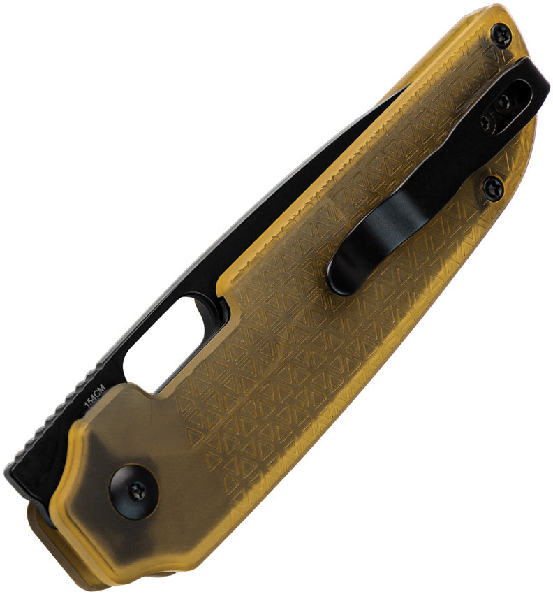 Kizer Varatas Yellow PEI (3.24" 154CM) Folding Knife [V3637C1] - product view 2