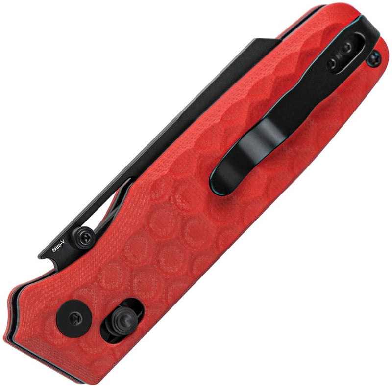 Kizer Task Clutch Lock Red Folding Knife [V3641A2]