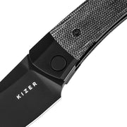 Kizer Mini Momo Black Aluminum+Micarta (3.20" 154CM) Folding Knife [V3663C2] - product view 6
