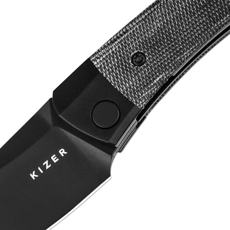 Kizer Mini Momo Black Aluminum+Micarta (3.20" 154CM) Folding Knife [V3663C2] - product view 6