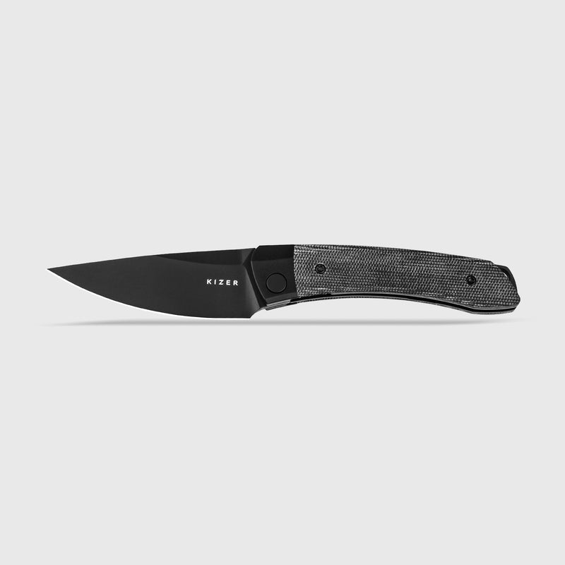 Kizer Mini Momo Black Aluminum+Micarta (3.20" 154CM) Folding Knife [V3663C2] - product view 7