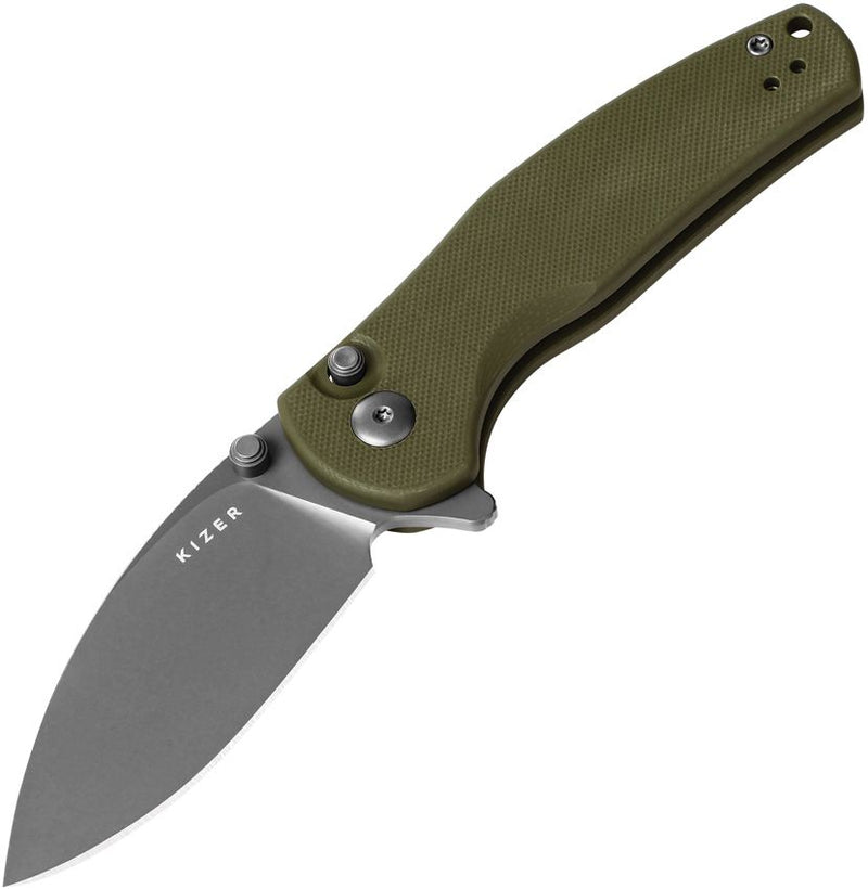 Kizer Mini Grouper Button Lock OD Folding Knife [V3669A3]