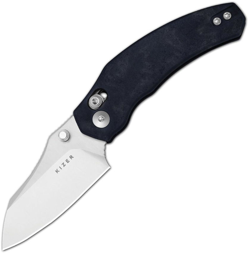 Kizer Mini Bulldog Clutch Lock Blue Folding Knife [V3672SA3]