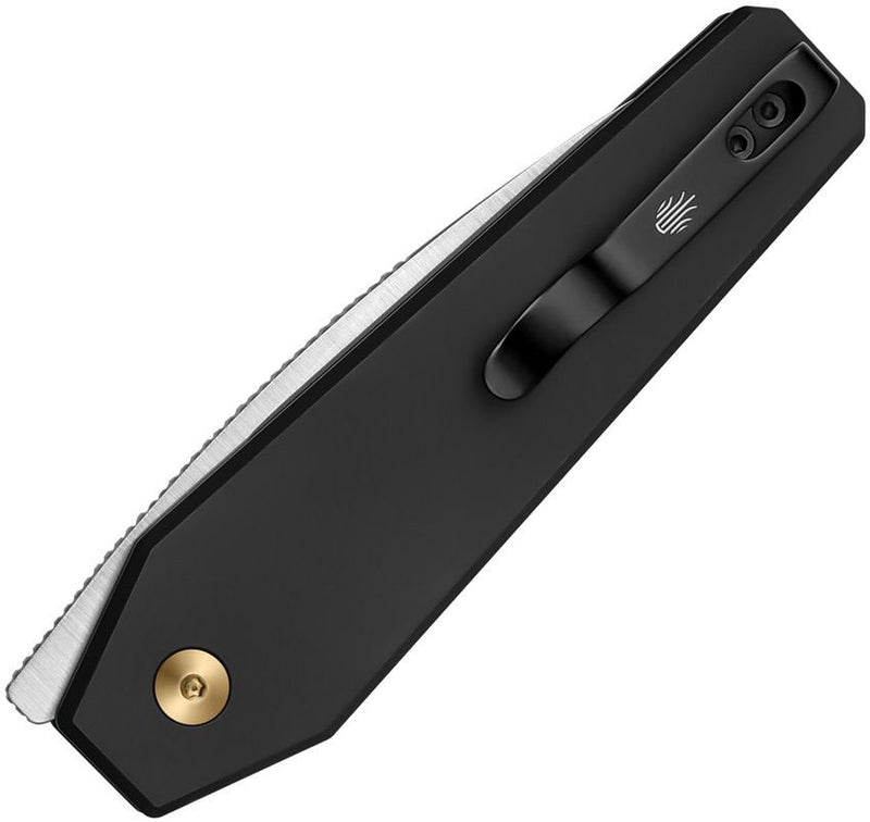 Kizer Tomb Button Lock Black Folding Knife [V3692A2]