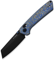 Kizer Madrac Multicolored Micarta With Vortex Pattern (3.06" Black Stonewashed Nitro-V) Folding Knife [V3693A4] - product view 1