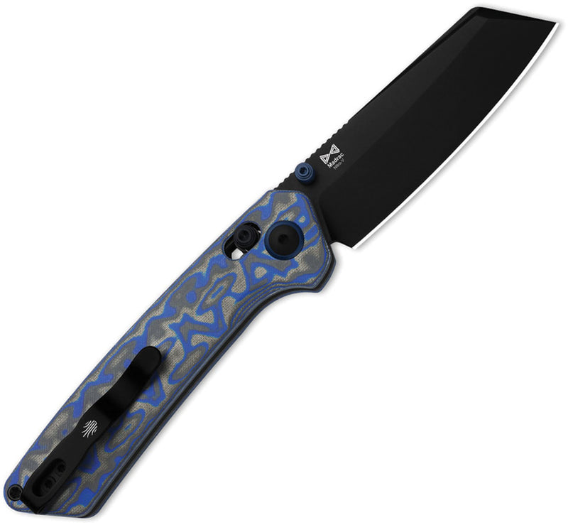 Kizer Madrac Multicolored Micarta With Vortex Pattern (3.06" Black Stonewashed Nitro-V) Folding Knife [V3693A4] - product view 3