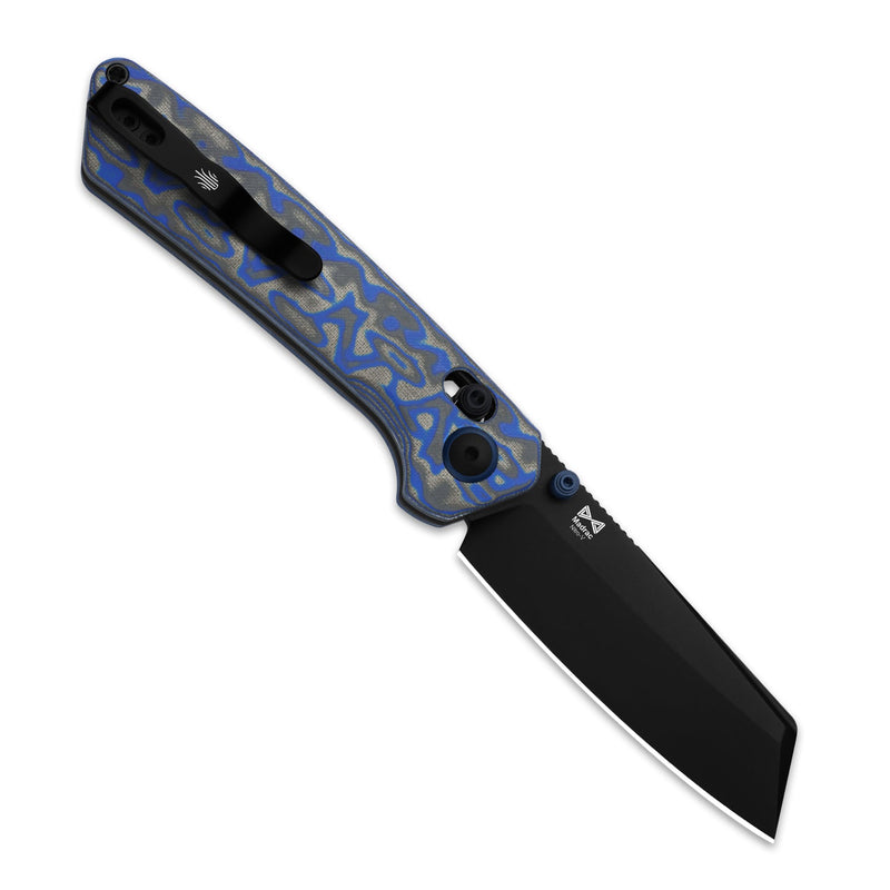 Kizer Madrac Multicolored Micarta With Vortex Pattern (3.06" Black Stonewashed Nitro-V) Folding Knife [V3693A4] - product view 6