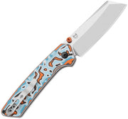 Kizer Madrac Multicolored Vortex Pattern Micarta (3.05" Satin 14C28N) Folding Knife [V3693BSA2] - product view 3