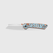 Kizer Madrac Multicolored Vortex Pattern Micarta (3.05" Satin 14C28N) Folding Knife [V3693BSA2] - product view 4