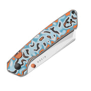 Kizer Madrac Multicolored Vortex Pattern Micarta (3.05" Satin 14C28N) Folding Knife [V3693BSA2] - product view 7
