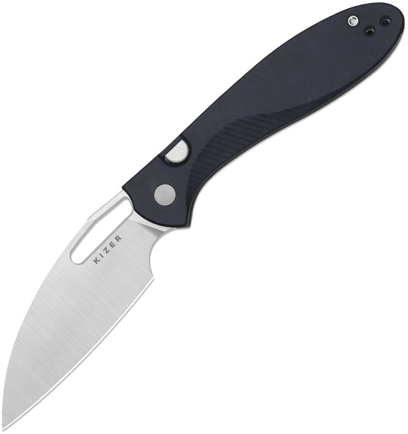 Kizer Masu Button Linerlock Blue Can Folding Knife [V3697A1]
