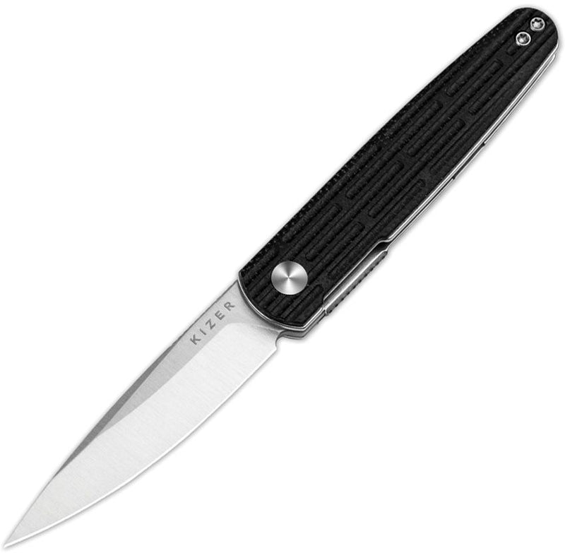 Kizer Bamboo Linerlock Black Folding Knife [V3722A1]